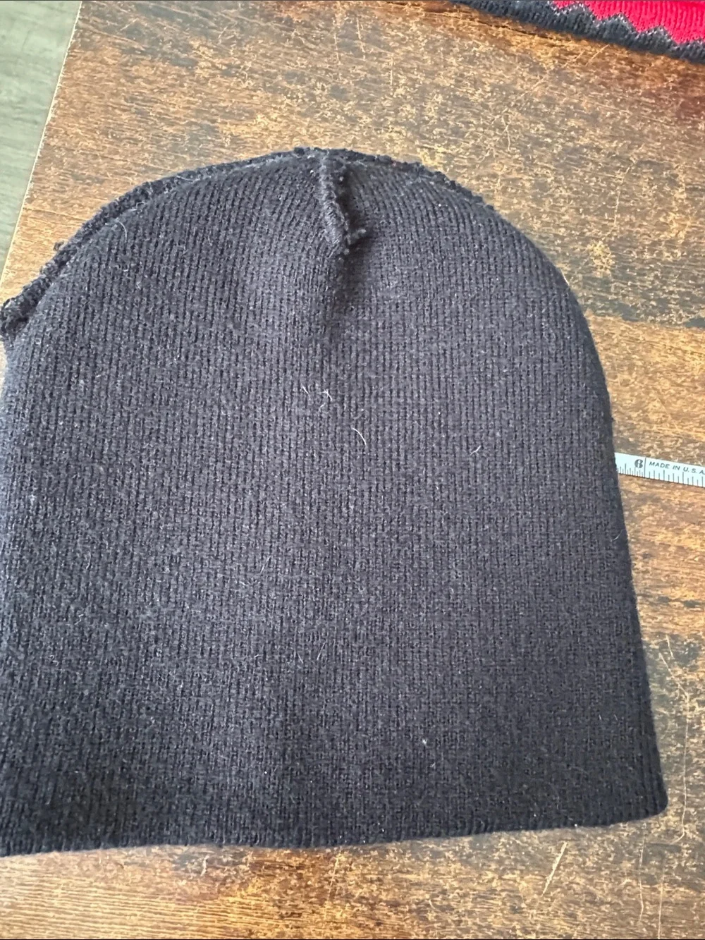 Disney Pixar Cars Lightning McQueen Black Flame Knit Beanie Hat